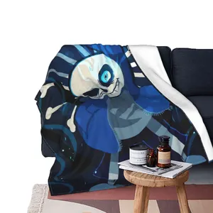 Ultra-Soft Fleece Undertale Sans Plaid Throw Flannel Game Anime Blankets for Bed Car Sofa Bedspreads Blanket Warm