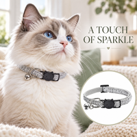 Collier scintillant pour chat avec clochette, boucle mignonne en forme de visage de chaton, sangle réglable pour chaton et chiot, vente en gros