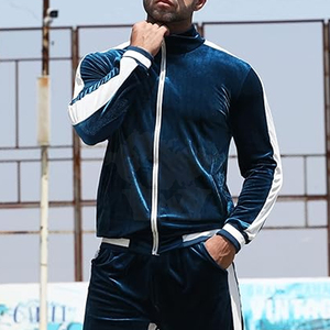 Wears World OEM Wholesale <b>Men's</b> High Quality Training <b>Velvet</b> Tracksuit 100% Cotton Winter Breathable & Waterproof Long Sleeves - Product Image 3