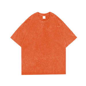 Venta al por mayor Shaka Wear Vintage Oversized Camiseta de cuello redondo para hombres Camiseta de manga corta Básico Color sólido Lavado ácido Pullover Camisetas - Product Image 6