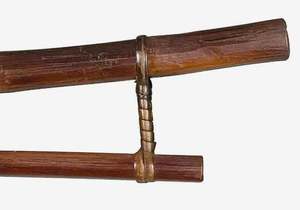 A Line Of Smoked Bamboo Tapestry Hangers - 99 Gold Data - Violet - Product Image 4