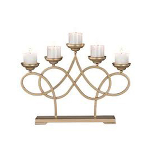 15 inch Gold Metal 5 Branch Candelabra <b>Taper</b> <b>Candle</b> <b>Holder</b> - Product Image 6