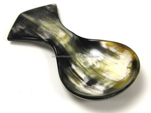 Cuillère en corne de buffle polie unique, vente en gros, artisanat naturel, petites cuillères en corne pour servir le caviar par FWE - Product Image 4