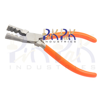 Pince de maintien et de coupe en acier inoxydable 165 mm avec mâchoires à ressort de 2-10 mm et poignées en PVC pour sertissage de circlips de bijouterie et pêche