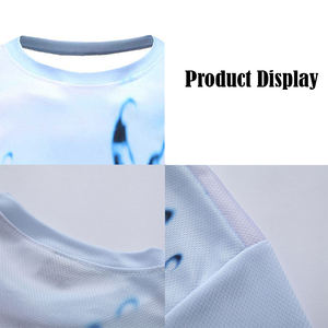 T-shirt personnalisé pour homme avec motif 3D éclaboussures d'eau, vêtement de sport |   Haut d'entraînement par sublimation, vente en gros, vêtements de sport haute performance - Product Image 3
