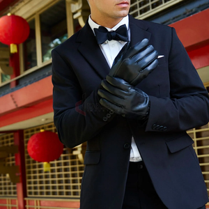 Guantes de piel de oveja unisex de alta calidad con función de pantalla táctil para uso diario Fabricante - Product Image 6