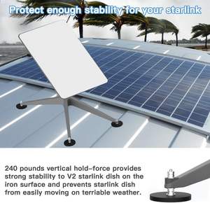 Imanes Recubiertos de Goma Permanentes con Fuerza de Tracción de 30 kg, Soporte Magnético para Techo Starlink, Soldadura Fuerte, Kit de Internet Starlink Satelital - Product Image 3