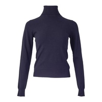 Pull en tricot personnalisé pour femmes, col haut, extensible, à manches longues, coupe ajustée, pour l'hiver