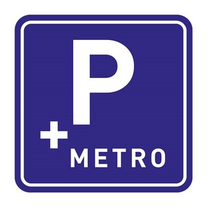 Señal de Estacionamiento Reflectante P-3g para Usuarios del Metro, Señal de Advertencia/Precaución de Seguridad Vial - Product Image 3