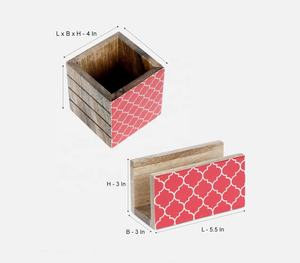 Soporte de madera de Mango hecho a mano para cubiertos y servilletas, motivo marroquí, fabricante al por mayor - Product Image 6