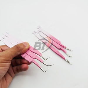 Pinzas de Acero Inoxidable Duraderas de Última Generación para Extensión de Pestañas y Herramientas de Belleza con Punta Puntiaguda, Pinzas con Nombre de Marca Personalizado - Product Image 5