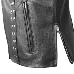 เสื้อกั๊กหนังวัวแบบสั่งทำสำหรับผู้ชายเสื้อกั๊กหนังวัวแบบเข้ารูปทำจากหนังปากีสถาน - Product Image 4