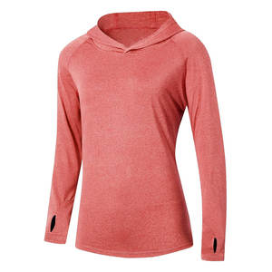 100% polyester vente en gros séchage rapide sweat à capuche ajusté pour les femmes - Product Image 3