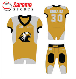 Uniforme de football américain à bas prix de haute qualité en 100% polyester imprimé par sublimation numérique, - Product Image 1