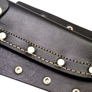 Bán buôn handmade SHADED Top Grain da dao vỏ bọc trong màu đen với buttoned ràng buộc phù hợp với 7 inch cố định lưỡi dao - Product Image 2