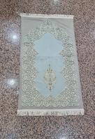 Tapis de prière musulman en coton turc, fabriqué à la machine, durable, antimicrobien, lavable, motif original pour les voyages, le camping, la maison et la voiture
