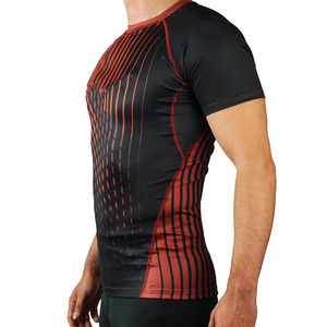 100% Premium Quality Rash Guard Customised Short Sleeve for <b>Men</b> Rash Guard Custom Quick Dry <b>Swim</b> Shirt For <b>Men</b> - Product Image 3
