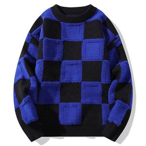 Cárdigan de Lujo para Hombre, Tejido a Cuadros, Cálido, para Otoño e Invierno - Product Image 3