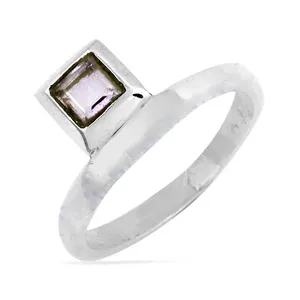 925 <b>Silver</b> Amethyst <b>Ring</b> for Women Fashionable Inlay with Natural Gemstones 18K Plating Gift Jewelry - Product Image 2