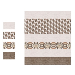 Carreaux muraux en céramique émaillée au design ancien de couleur blanche et violette 300x450mm - Product Image 2
