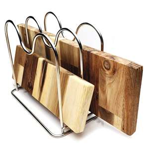 Dernier support de planche à découper en métal support métal bois mur fil étagère étagères de rangement au prix de gros - Product Image 1