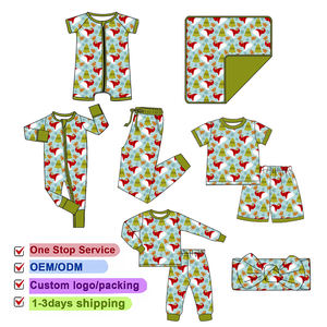 Bambu viskon yürüyor pijama 2 parça bebek pijama çocuklar yaz ev giyim çevre dostu özel baskı çocuk pijamaları Pyjama pijama - Product Image 1