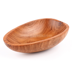 Bol en bois bol décoratif en forme de papaye avec cuillère fourchette bol en bois décoratif pour salade fruits maison cuisine - Product Image 4