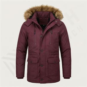 <b>Men's</b> <b>Parka</b> Jacket Padded Thick Insulated Hooded Waterproof Stylish Outdoor Warm <b>Winter</b> <b>Coat</b> Thermal Fashionable Puffer - Product Image 1
