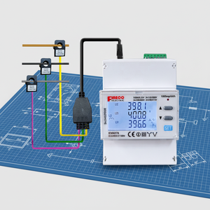 Dispositif de surveillance et de gestion de l'énergie Modbus <span class=keywords><strong>Fineco</strong></span> EM4371 0,33 V, compteur d'énergie triphasé, plug-and-play, léger, bobine de Rogowski - Product Image 2