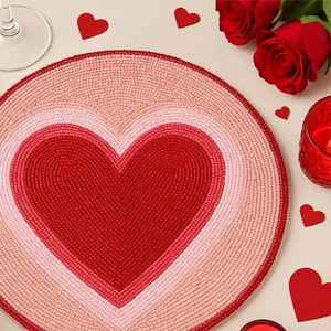 Beaded <b>Placemat</b> Handmade <b>Round</b> Charger for Luxury Dining & Holiday Decor Unique Piece Handmade Beaded, <b>Placemat</b>, Housewarming - Product Image 2