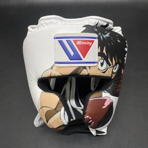 Protège-tête de boxe personnalisable en cuir de haute qualité avec impression numérique, rembourrage épais à 4 couches, poignées respirantes et lacées pour l'entraînement - Product Image 1