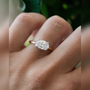 Bague de fiançailles de luxe en forme de poire, or, argent, platine, sertie d'une pierre d'accent marquise, fournisseur en gros - Product Image 3