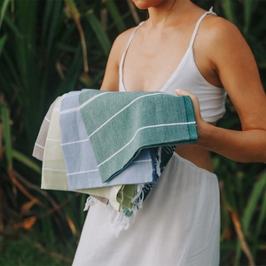 Bán Buôn 100% Cotton Biểu Tượng Tùy Chỉnh Tay Khăn Bếp Siêu Thấm Thổ Nhĩ Kỳ Peskir Dệt Khăn Trà Sọc Tùy Chỉnh In - Product Image 5