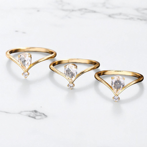 925 Silver Pear Clear Quartz Birthstone <b>Ring</b> - Statement Women <b>Ring</b> Jewelry - Women Handmade Gemstone <b>Rings</b> - Product Image 2