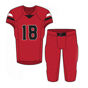 Venta caliente Premium American Football Team uniforme Fútbol Hombres Red Mesh Football uniforme - Product Image 1