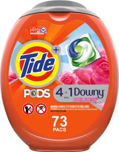 SUMINISTRO AL POR MAYOR DE DETERGENTES PARA LA ROPA TIDE, Tide Pods Plus Downy, Detergente 4 en 1 - Product Image 1