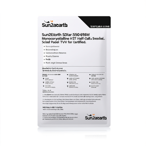Panneau solaire monocristallin HJT demi-cellule Sun2Earth Solar S2E265 550W-600W certifié TUV - Product Image 2