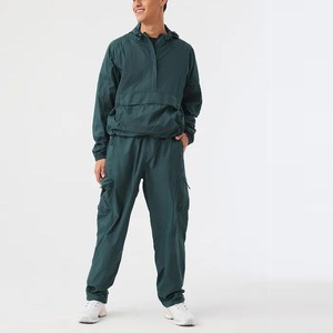Breathable Windbreaker <b>Suit</b> For Men Lightweight Two Piece Waterproof Hooded <b>Jacket</b> And Pants Outdoor Sportswear - Product Image 2