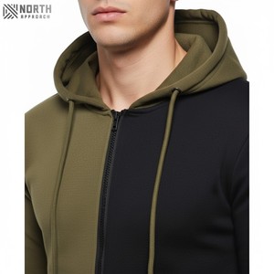 Vente en gros de sweat à capuche épais 100% coton pour homme qualité bouffante impression pull surdimensionné 180ct sweat à fermeture éclair pour sweats à capuche d'hiver - Product Image 4