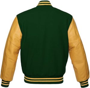 2025 chaqueta de invierno Varsity de cuero genuino y lana Unisex estilo callejero universitario Letterman para niños servicio OEM DE LA XS-5XL - Product Image 6
