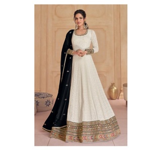 Heavy Faux Georgette Anarkali Vestido Ocasión especial Tal y Fiesta de bodas y Festival Desgaste Ropa paquistaní - Product Image 1