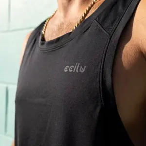 Chaleco de gimnasio sostenible Cool Touch, camiseta sin mangas ligera de ajuste holgado para Fitness y entrenamientos, camiseta de gimnasio - Product Image 3