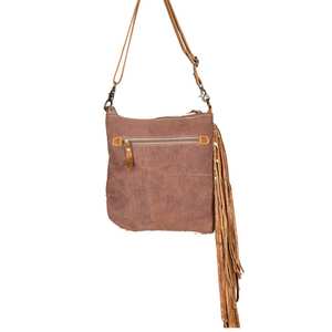 Bolso cruzado de cuero genuino Vintage bohemio hecho a mano para mujer ajustable con cremallera borla sillín manta hombro estilo de moda - Product Image 3