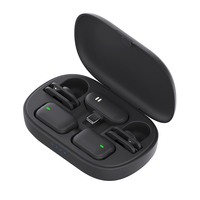 Micrófono Inalámbrico Lavalier Portátil QY10, Modelo Privado Profesional, Omnidireccional, con Reducción de Ruido, para Uno o Dos Usuarios, con Estuche de Transporte