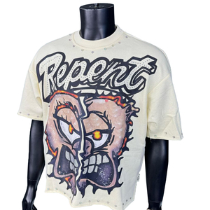 2025 de gran tamaño unisex 320gsm peso pesado en blanco de talla grande diseño personalizado y logotipos OEM 100% algodón transpirable camiseta - Product Image 3