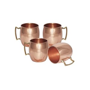 Antique Copper hammered hard Moscow Mule Copper Mugs set of 2 decorated drink ware mug famous <b>blend</b> of vodka ginger beer&juice - Product Image 2