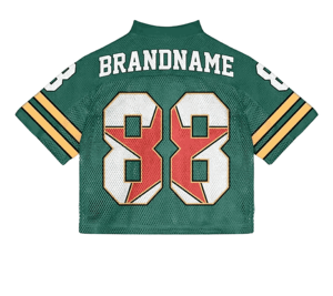 Nouvel arrivage de maillot de football américain rétro en polyester de luxe Boxy Fit à épaules tombantes graphique vintage à sublimation - Product Image 3