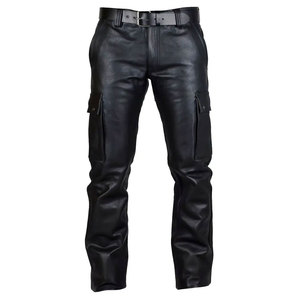 Pantalones de Cuero para Hombre, Calidad Premium, Cuero Suave, Costuras Duraderas y Cómodas, Perfectos para la Oficina y Atuendos Casuales - Product Image 1