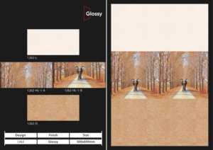 Carreaux muraux en céramique 300x600mm pour salle de bain et cuisine, finition brillante ou mate, texture effet sucre, design mural intérieur luxueux. - Product Image 3
