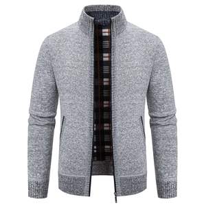 LOGO Personalizado Hombres Suéter Patrón Casual Streetwear Manga Larga Algodón Punto Invierno Suéter de Punto para Hombres - Product Image 1